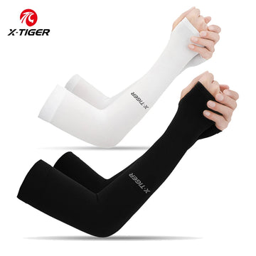 X-TIGER Cycling Arm Sleeves Ice Fabric Anti-UV Sunscreen Running Cycling Sleeve Outdoor Sport Cycling Arm Warmers Men Women
