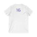 Female V-Neck Tee - Female Number 16 Detroit Football Printify