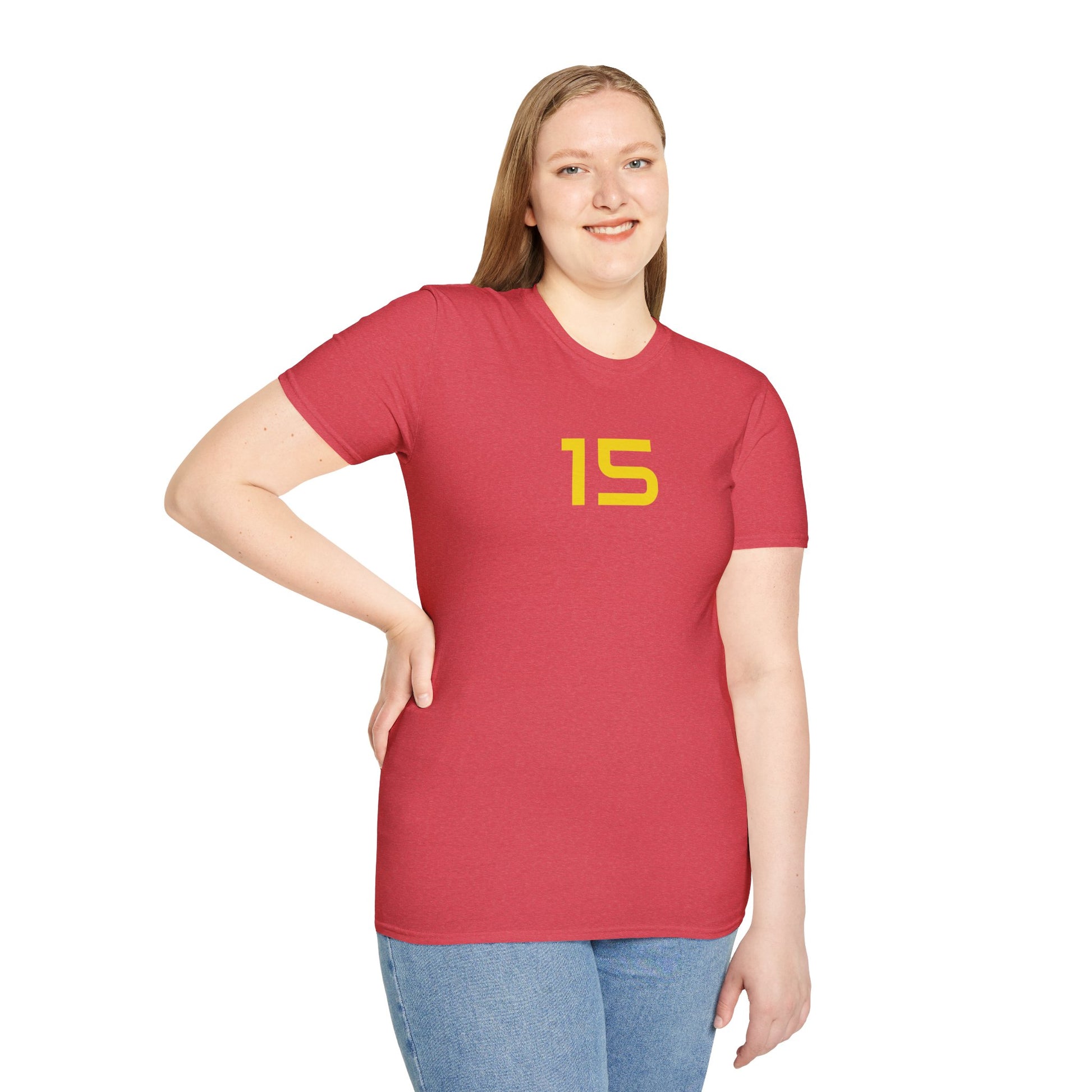 15 red and yellow - 2 the Point T's  -  by FletchAnswers.com Printify