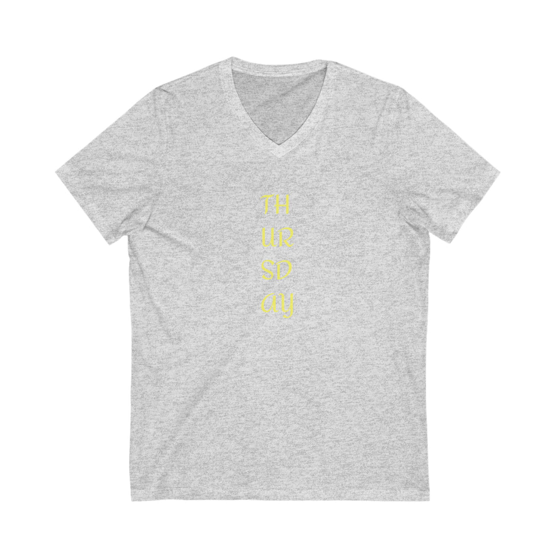 Thursday T Shirt -  Women Unisex Jersey Short Sleeve V-Neck Tee, Casual V-Neck Tee, Comfortable Graphic Shirt, Everyday Unisex Top,