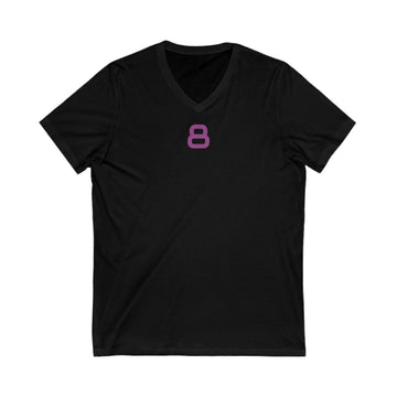 Female V-Neck Tee - Female Number 8 Baltimore Football Shirt Printify