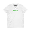 Female V-Neck Tee - Female Number 1 Philadelphia White and Green Football Shirt Printify