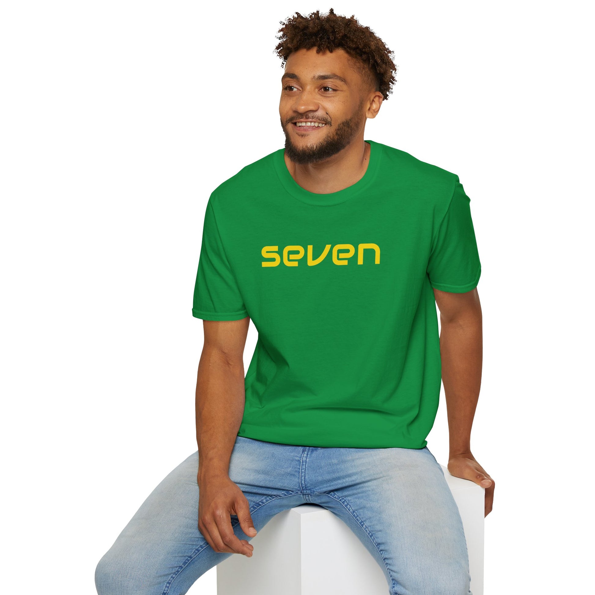 seven green and gold - 2 the Point T's  -  by FletchAnswers.com Printify