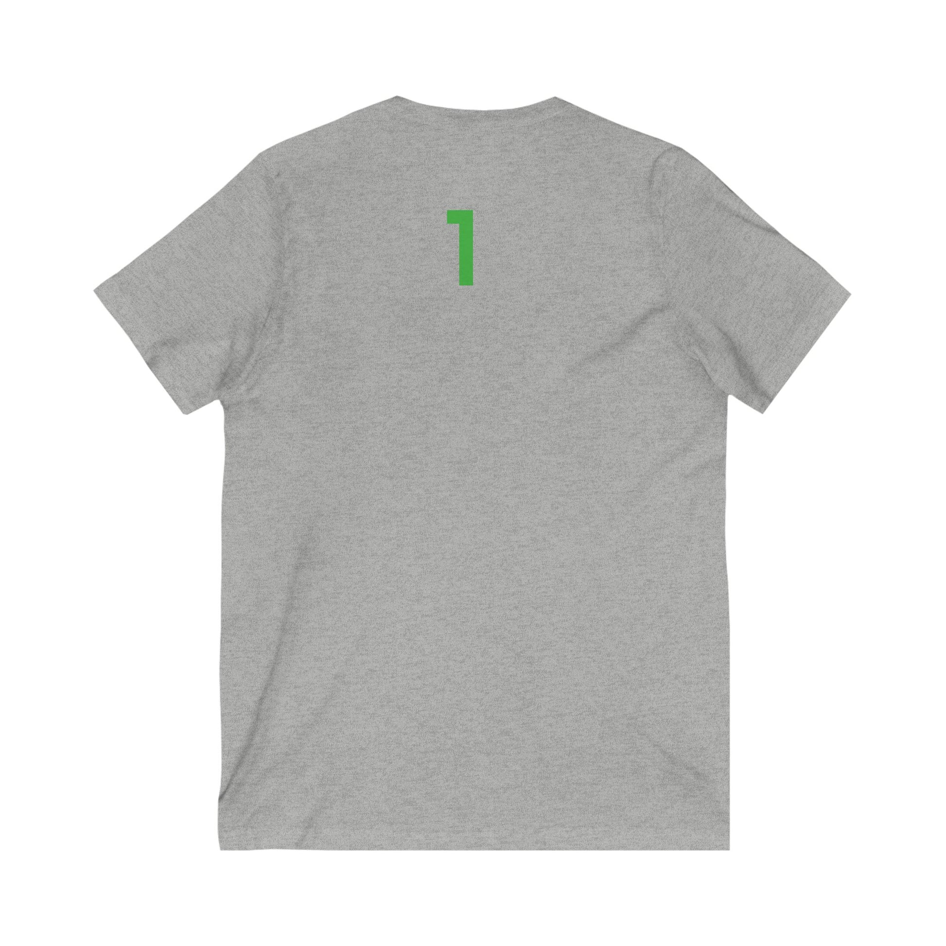 Female V-Neck Tee - Female Number 1 Philadelphia White and Green Football Shirt Printify