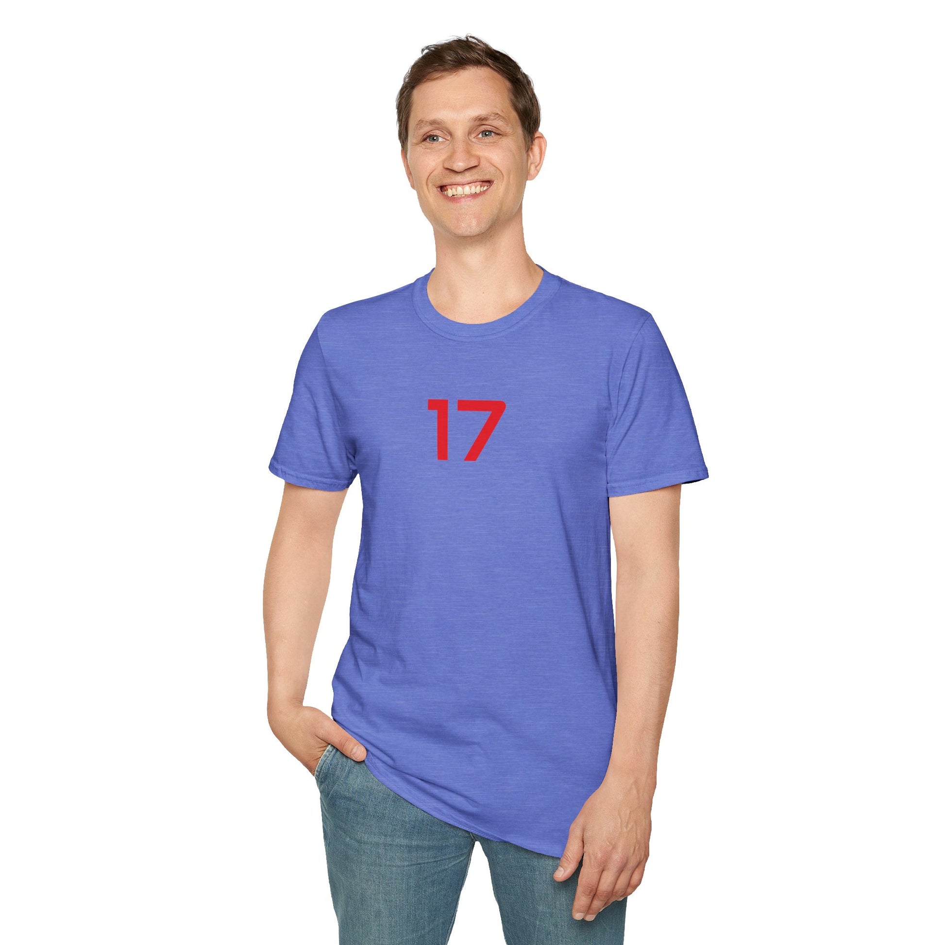 Buffalo Football Playoffs #17 Unisex Softstyle T-Shirt, Allen Number Shirt, Sports Fan Gift, Team Jersey Tee, Game Day Apparel Printify