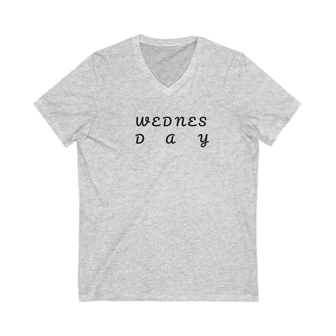 Wednesday T Shirt - Men and Women Unisex Jersey Short Sleeve V-Neck Tee, Casual V-Neck Tee, Comfortable Graphic Shirt, Everyday Unisex Top,