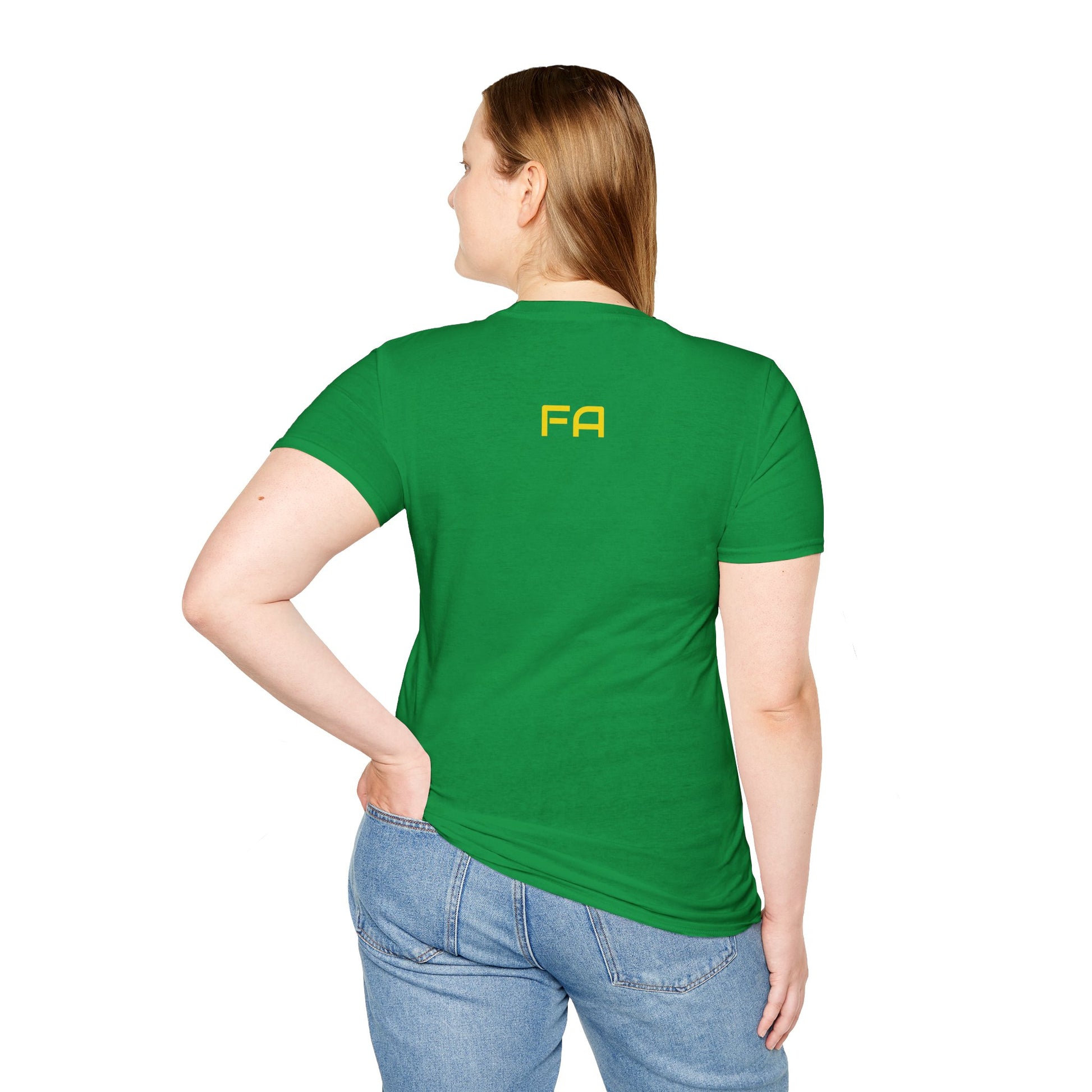 seven green and gold - 2 the Point T's  -  by FletchAnswers.com Printify