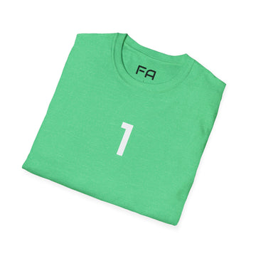 number one - 1 - Green and white - 2 the Point T's  -  by FletchAnswers.com Printify