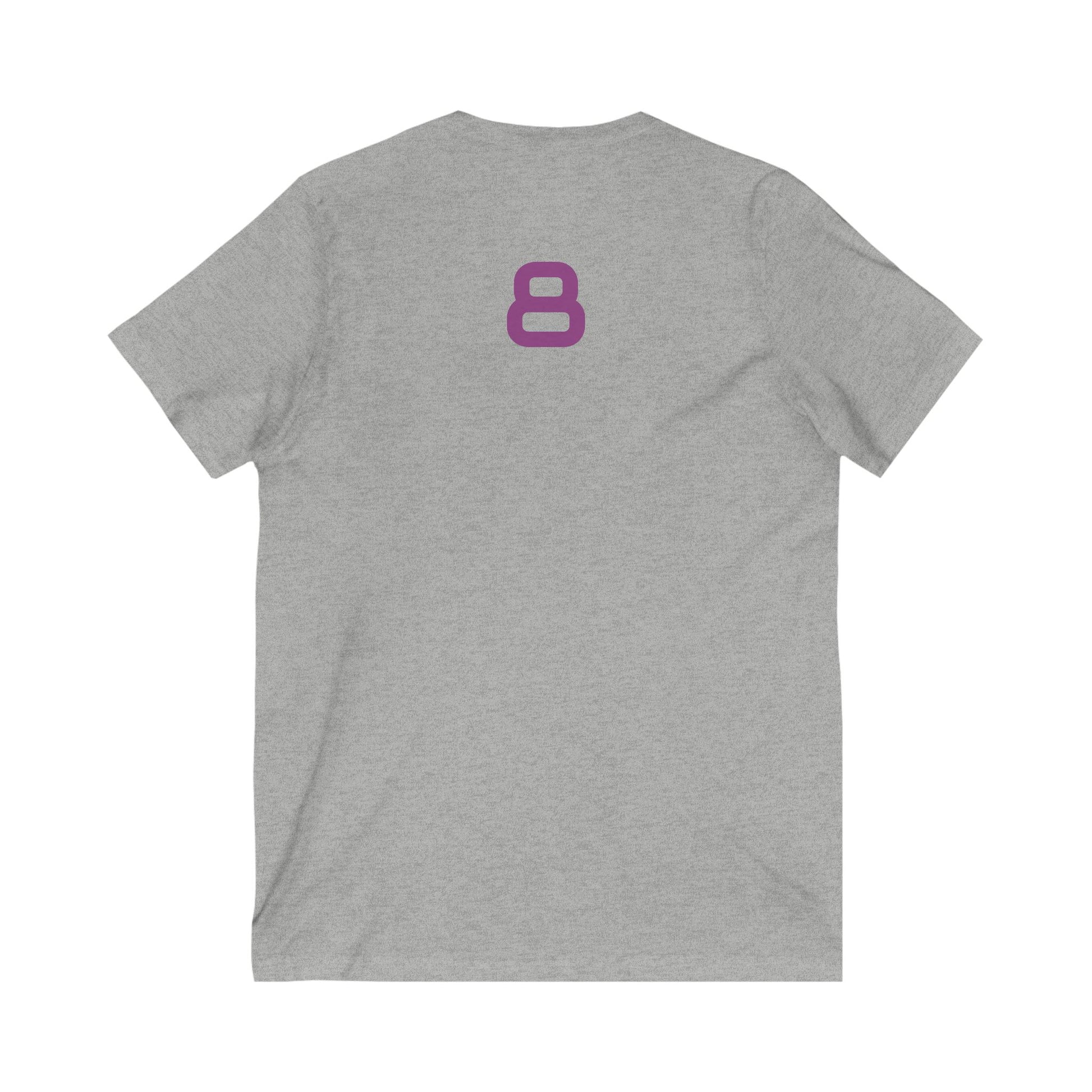 Female V-Neck Tee - Female Number 8 Baltimore Football Shirt Printify