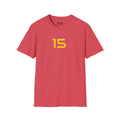 Mahomes Number 15 Football Unisex T-Shirt - Football Fan Tee, Touchdown Lover Shirt, Sports Apparel, Game Day Outfit, Quarterback Gift Printify