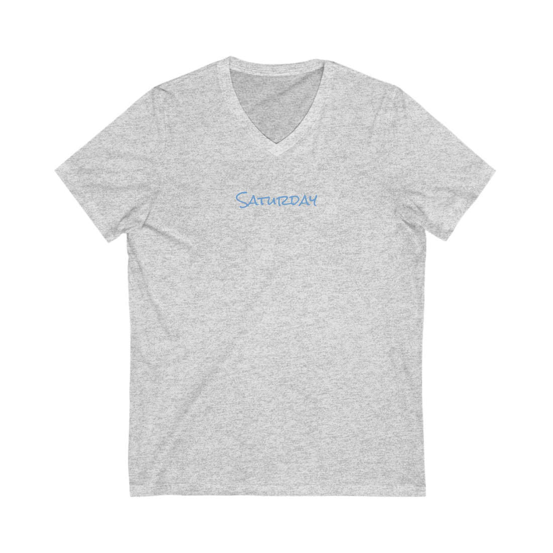 Saturday T Shirt -  Women Unisex Jersey Short Sleeve V-Neck Tee, Casual V-Neck Tee, Comfortable Graphic Shirt, Everyday Unisex Top,