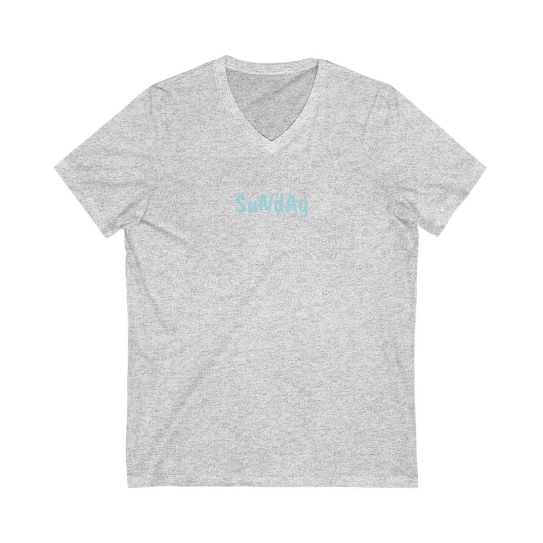 Sunday T Shirt - Women Unisex Jersey Short Sleeve V-Neck Tee, Casual V-Neck Tee, Comfortable Graphic Shirt, Everyday Unisex Top