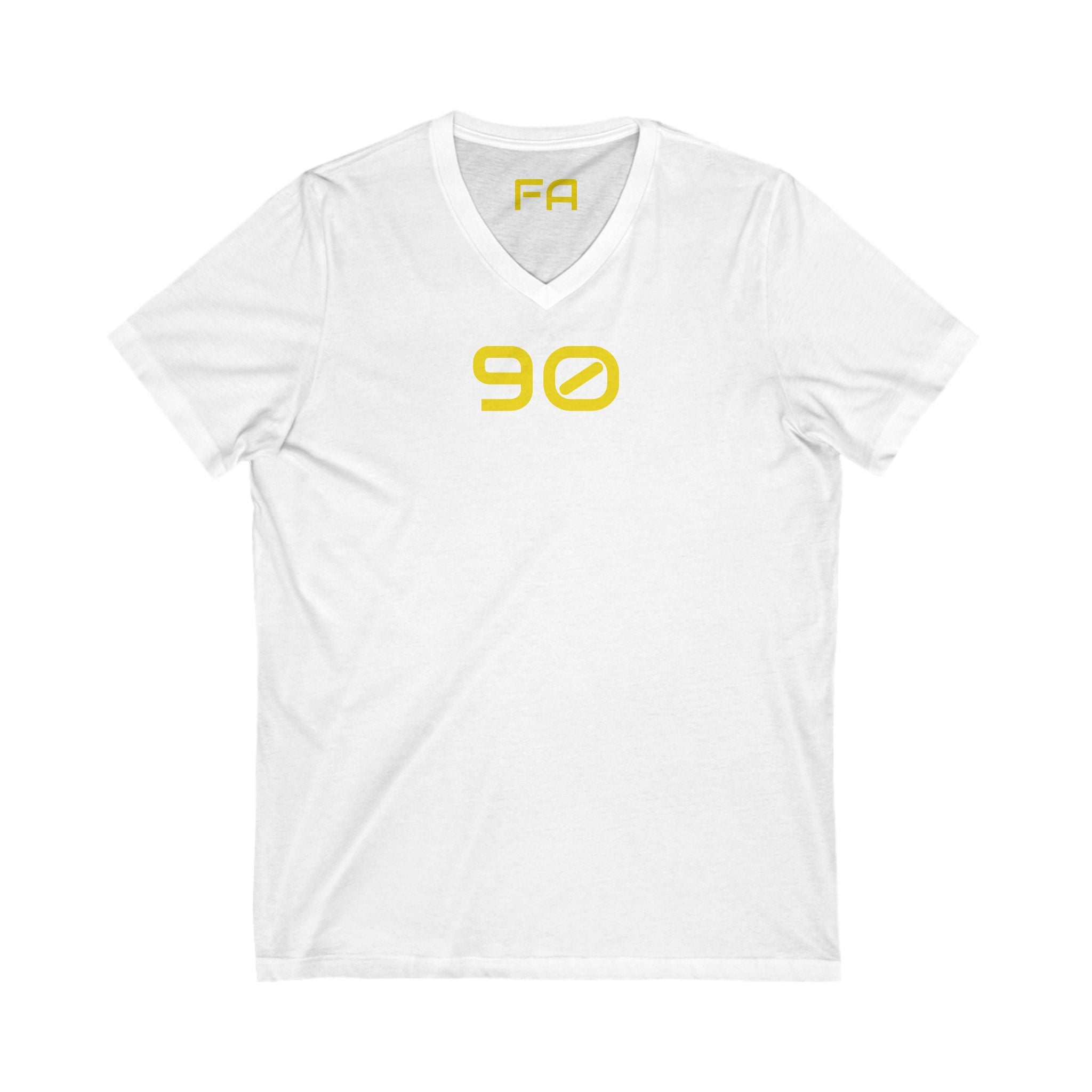 Female V-Neck Tee - Female Number 90 Pittsburgh Football Black and Yellow Shirt