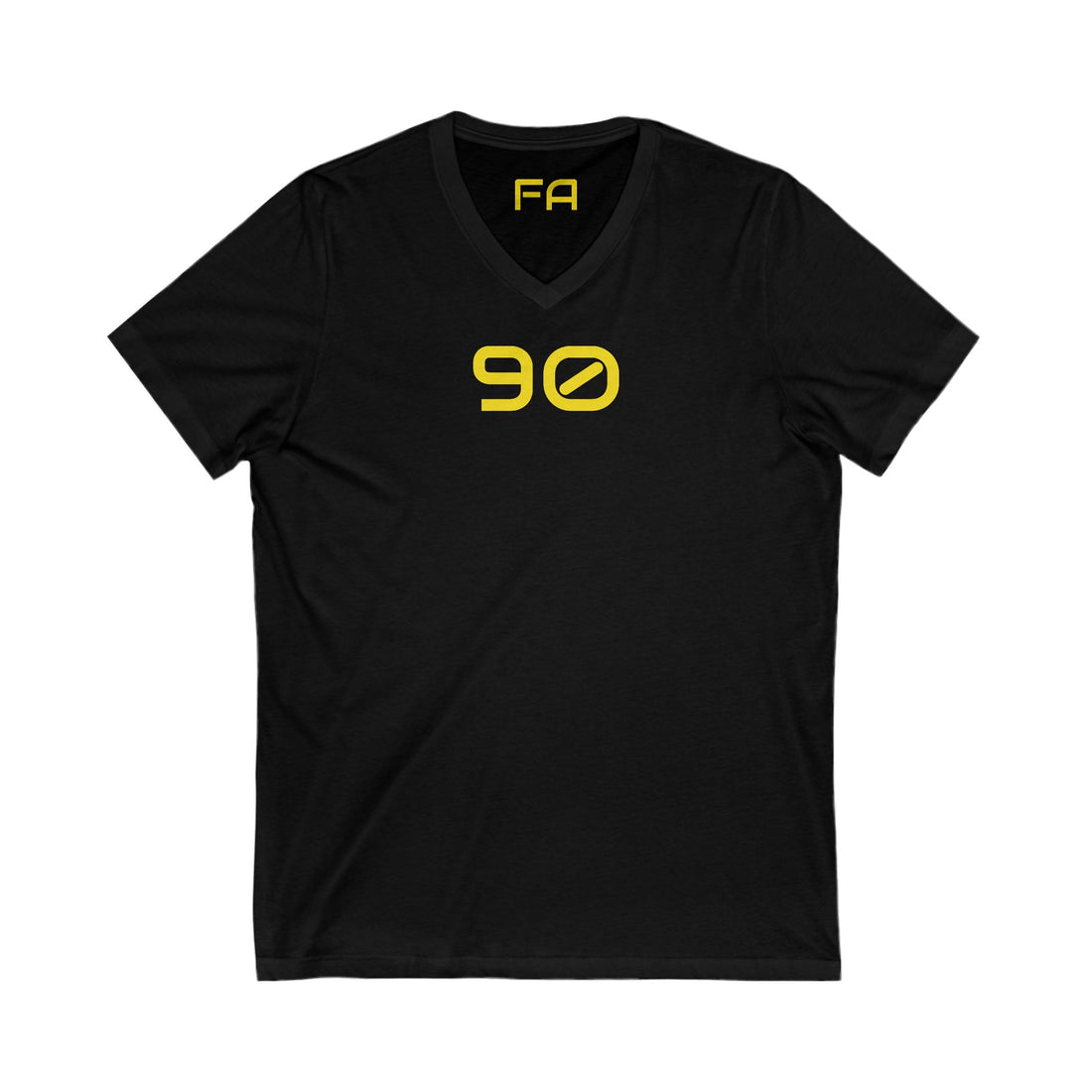 Female V-Neck Tee - Female Number 90 Pittsburgh Football Black and Yellow Shirt