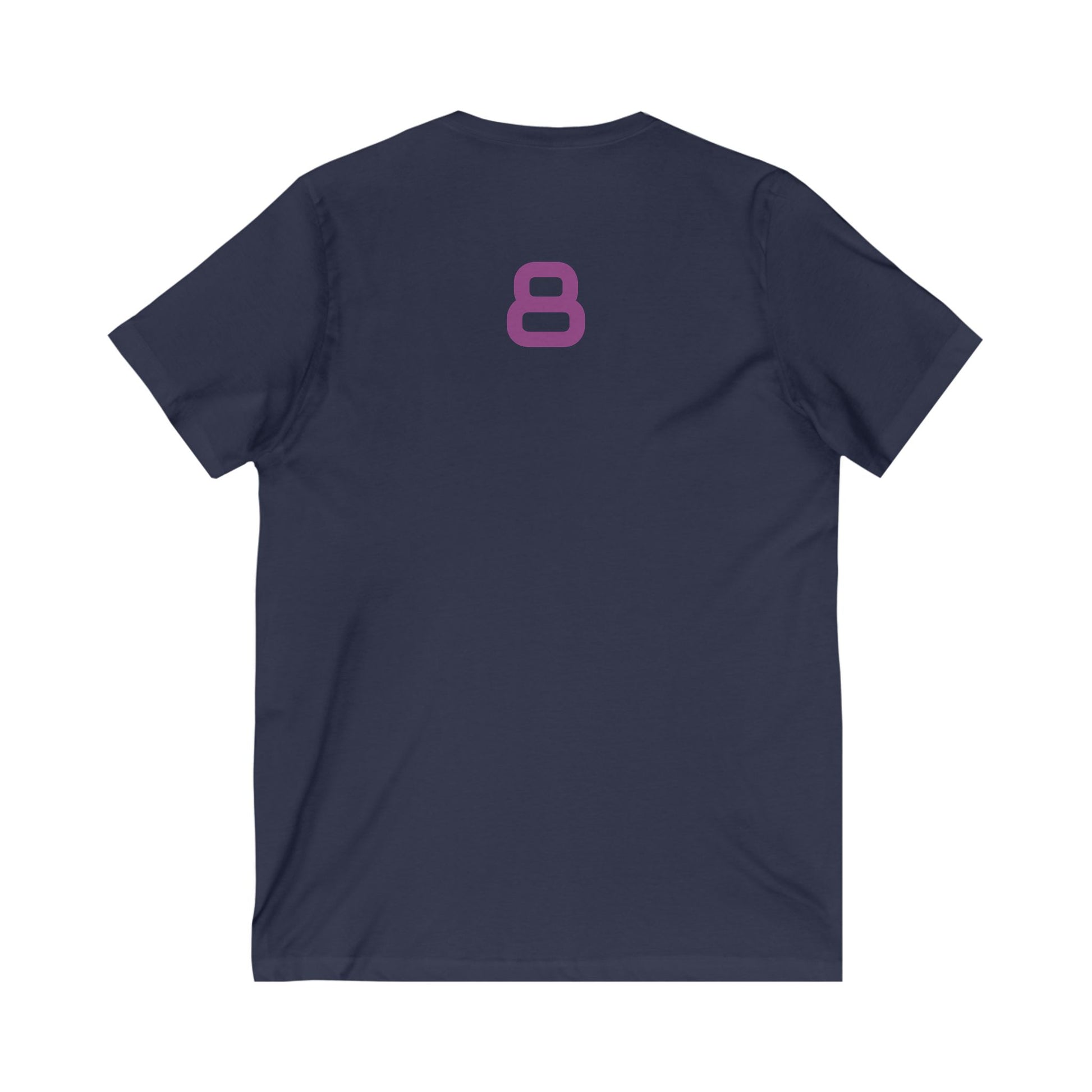 Female V-Neck Tee - Female Number 8 Baltimore Football Shirt Printify