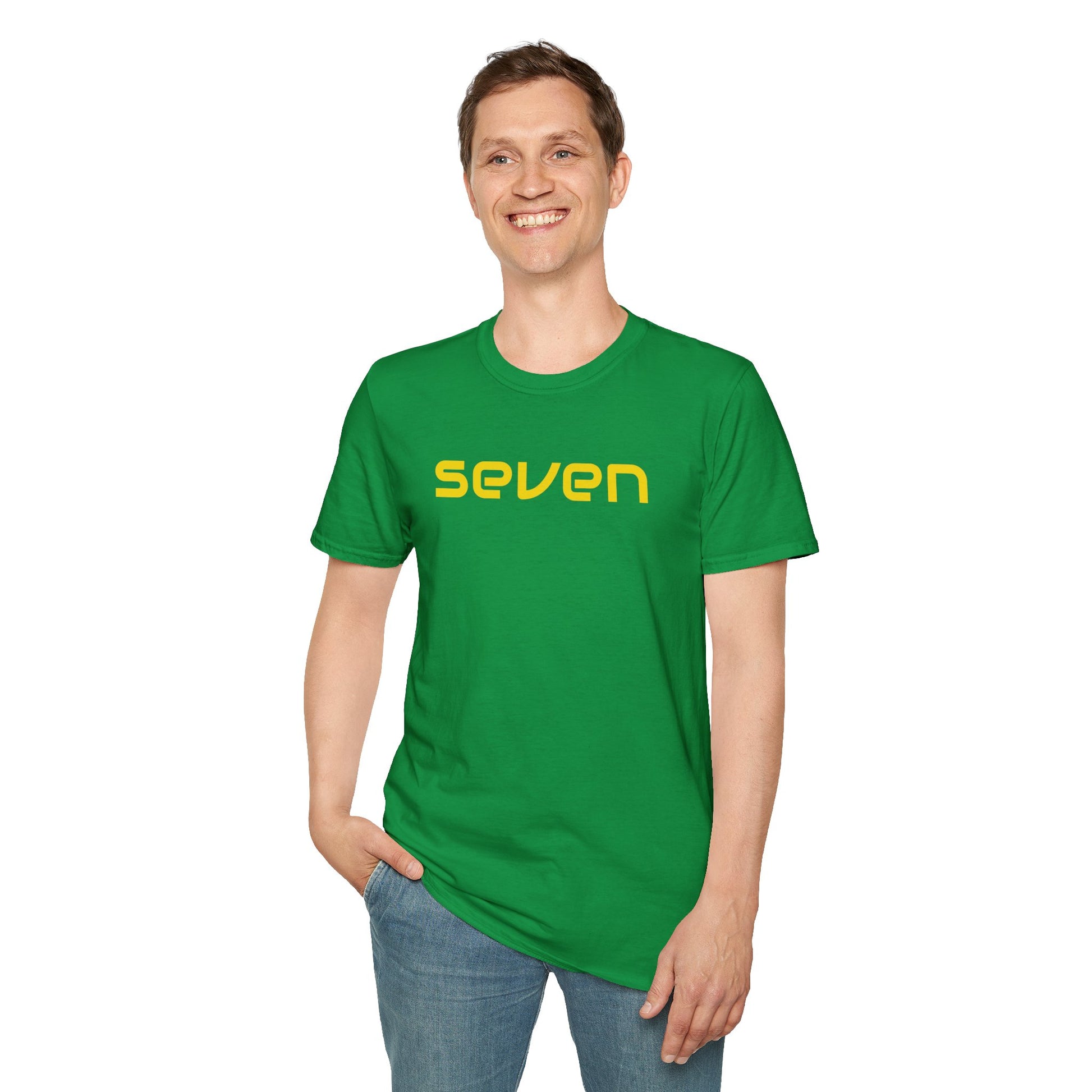 seven green and gold - 2 the Point T's  -  by FletchAnswers.com Printify