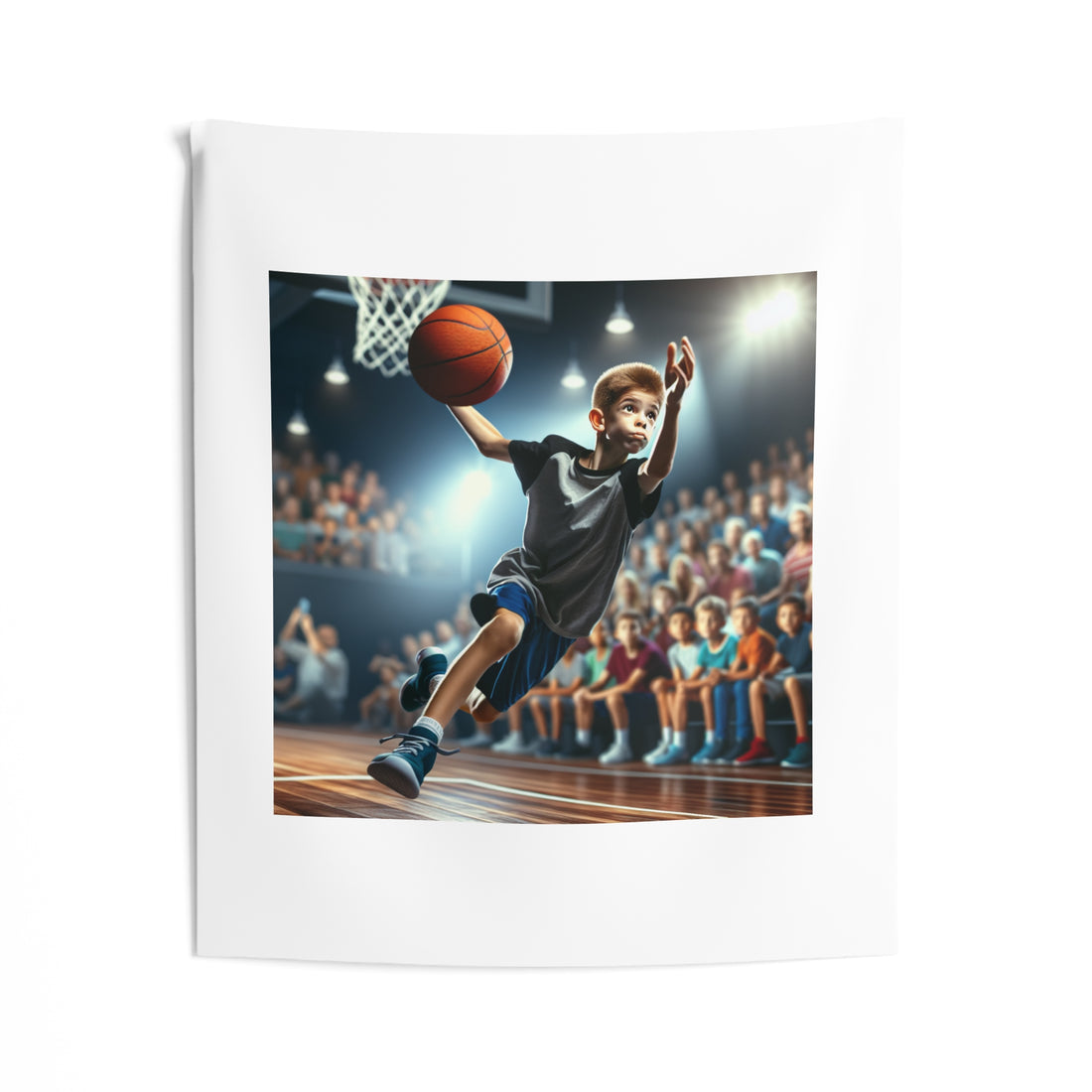 Basketball Star Wall Tapestry - Sports Player Home Decor, Teen Room Art, Game Room Decoration, Gift for Basketball Fans, Dorm Wall Hanging