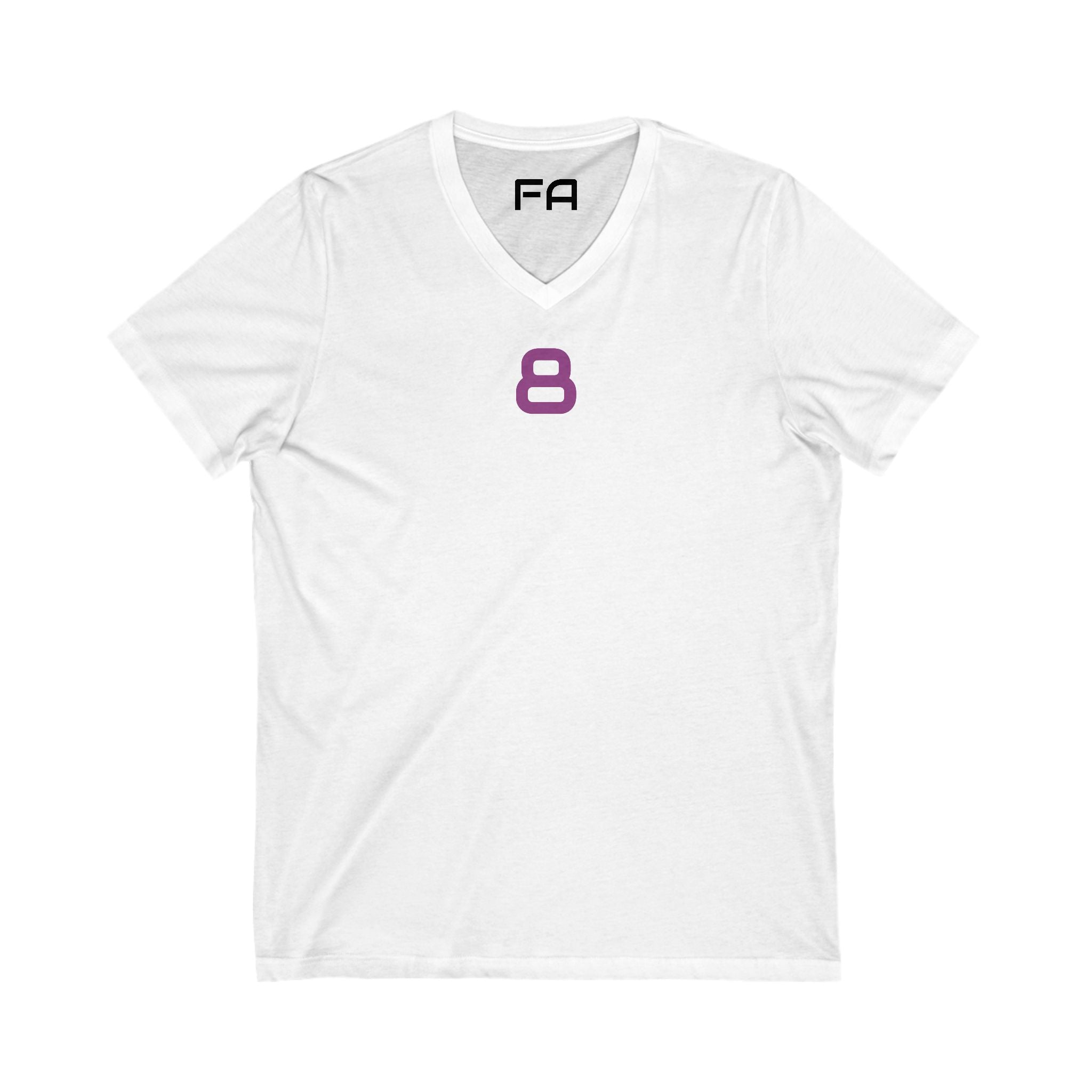 Female V-Neck Tee - Female Number 8 Baltimore Football Shirt