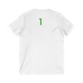 Female V-Neck Tee - Female Number 1 Philadelphia White and Green Football Shirt Printify