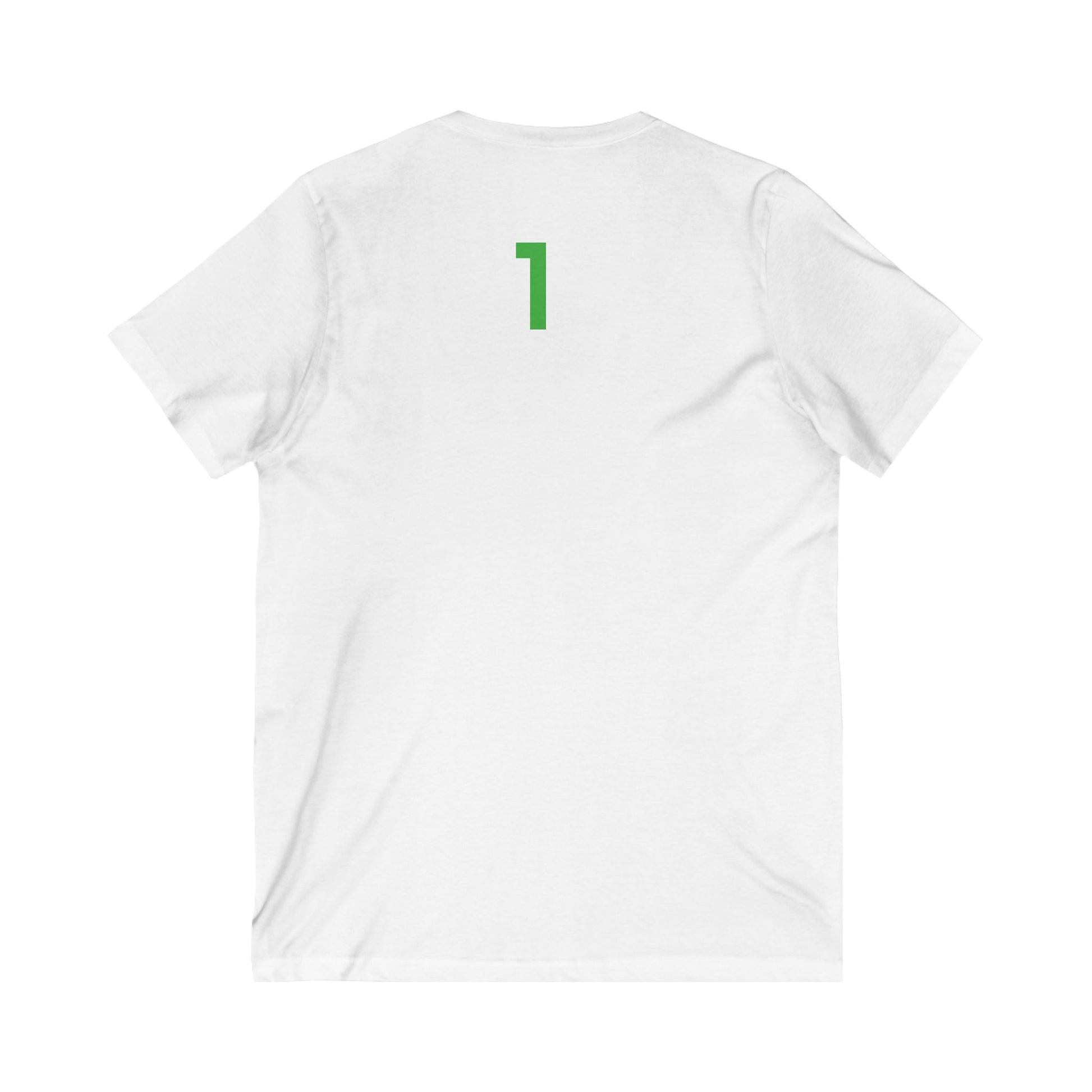 Female V-Neck Tee - Female Number 1 Philadelphia White and Green Football Shirt Printify