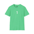 number one - 1 - Green and white - 2 the Point T's  -  by FletchAnswers.com Printify