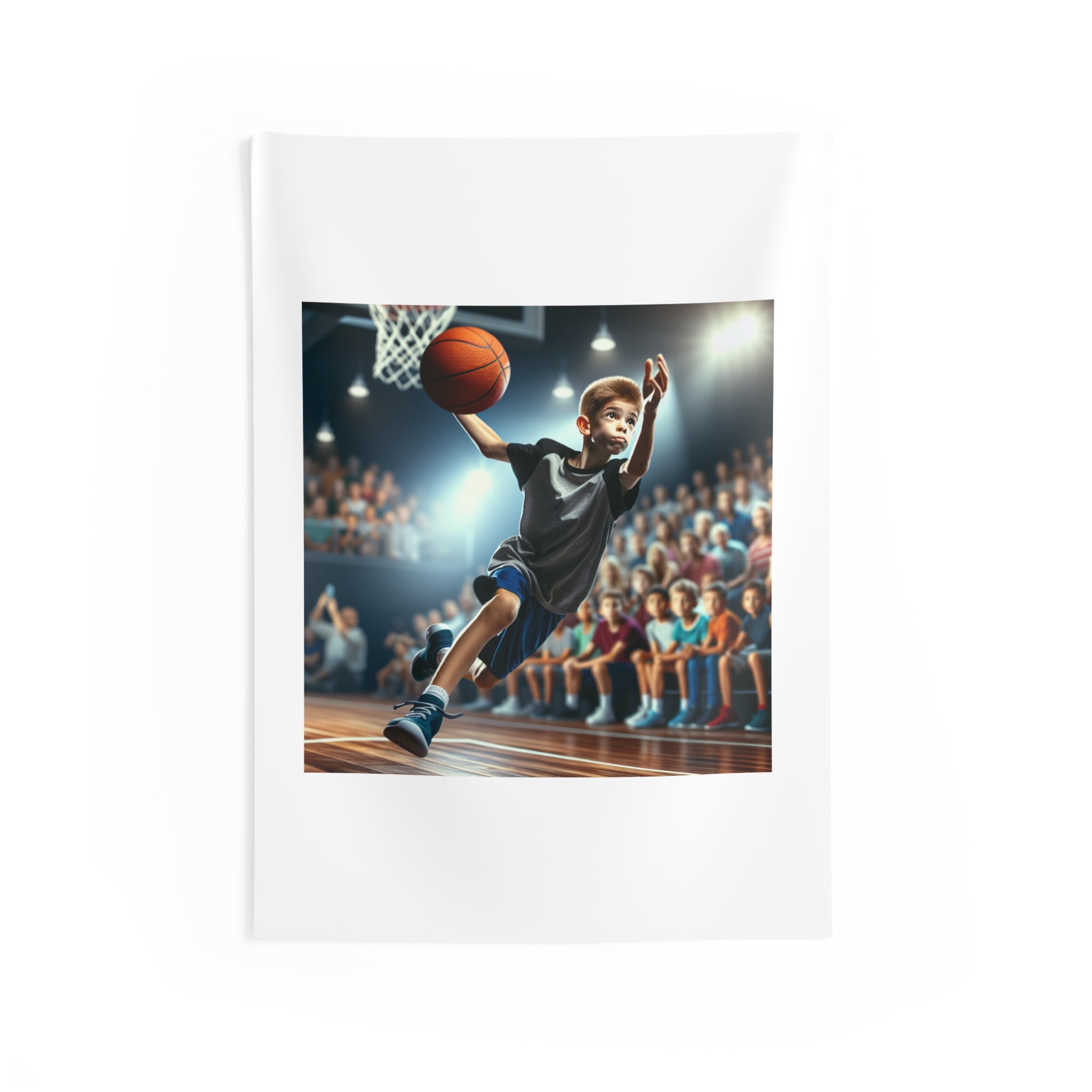 Basketball Star Wall Tapestry - Sports Player Home Decor, Teen Room Art, Game Room Decoration, Gift for Basketball Fans, Dorm Wall Hanging