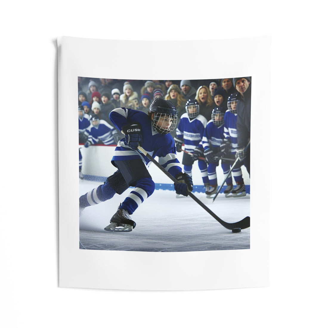 Hockey Superstar Wall Tapestry, Sports Wall Art, Hockey Player Decor, Sports Fan Gift, Hockey Theme Decor, Room Decor