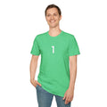 number one - 1 - Green and white - 2 the Point T's  -  by FletchAnswers.com Printify