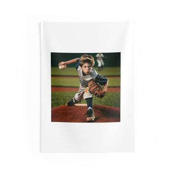 Baseball Star Indoor Wall Tapestries - Sports Tapestry, Player Dorm Decor, Bedroom Wall Hanging, Gift for Baseball Fan, Home Art Decoration