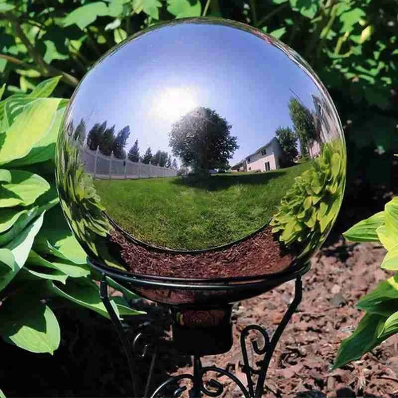 1pc Ball Sphere Mirror Hollow Ornament High Gloss Glitter Steel Mirror Ball Home Garden Decoration Supplies 25mm-100mm