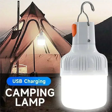 60W Emergency Light Outdoor Camping Supplies Edc Outdoor USB Rechargeable LED Light Bulb Lantern Hiking Sports Entertainment