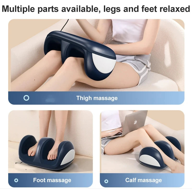 Super Big Electric Foot Massager Hot Compression Heating Therapy Shiatsu Kneading Roller Massage Muscle Relief Heel Healthy Care