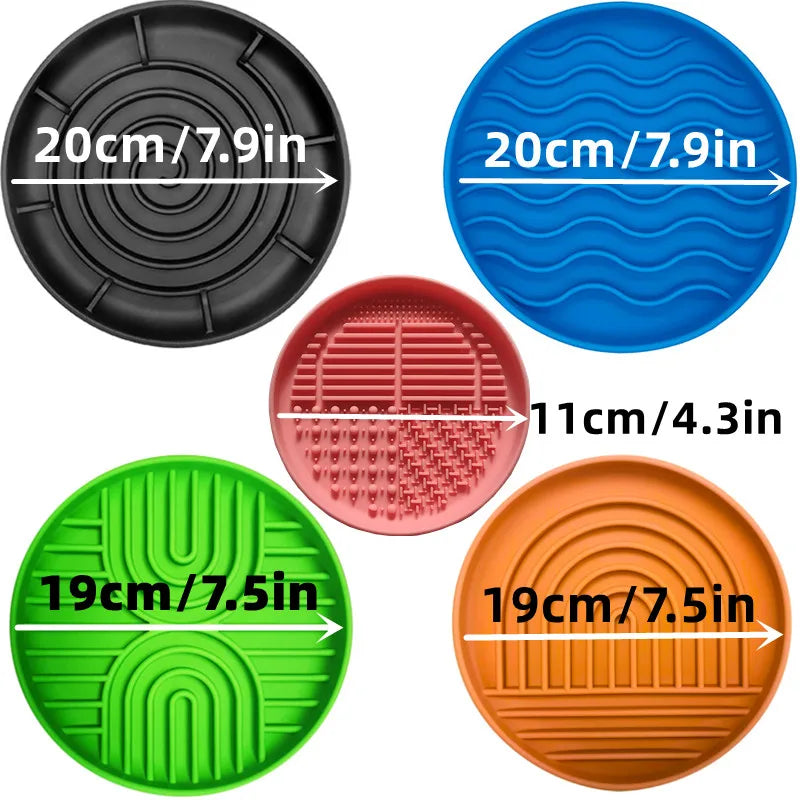 Pet supplies Slow Food  Bowl Cat Anti-Knockover Anti-Slip Food Bowl Puppy Anti-choking Silicone Toy Food Plate