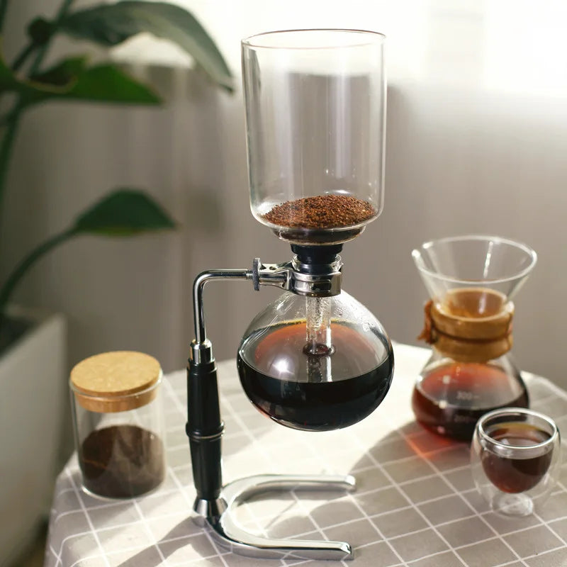 3/5cups Syphon coffee maker Siphon coffee pot Resistant Glass Brewing teaware cafes