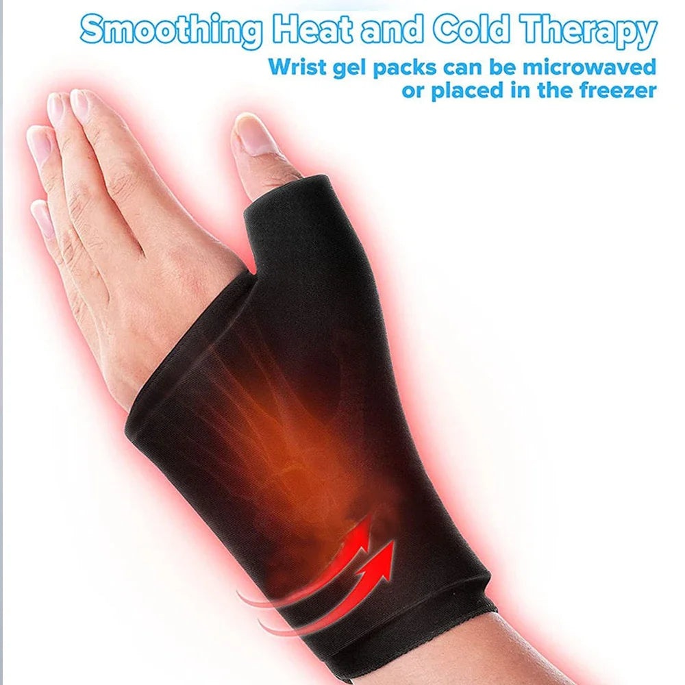 Wearable Thumb Wrist Ice Pack Hot Cold Compress Hand Finger Ice Pack for Hot & Cold Hand Therapy Massager Pain Relief Ice Glove