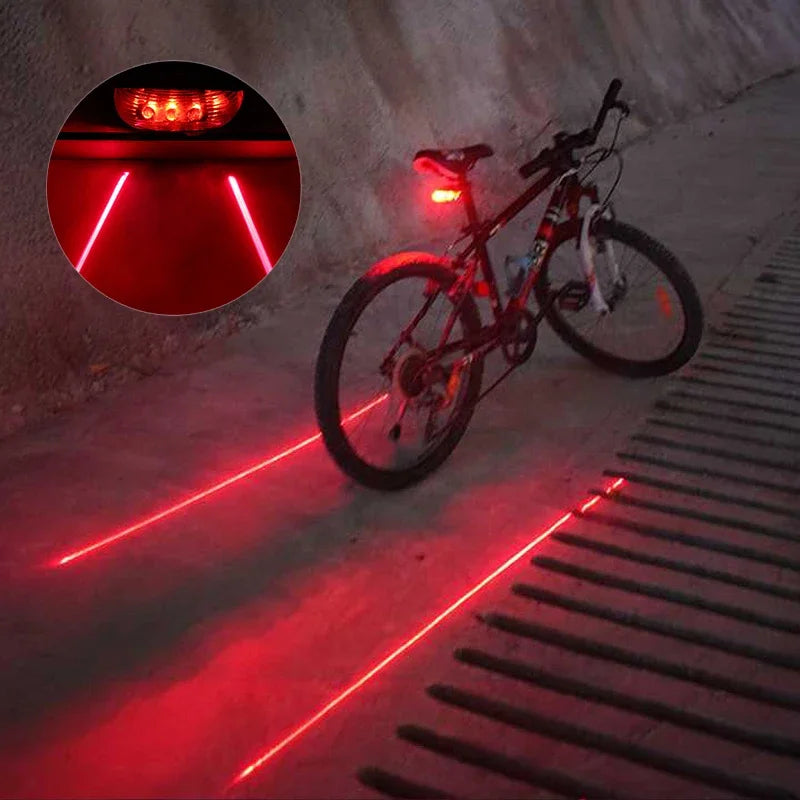 Bicycle Tail Light Laser Bike Light Rear Waterproof LED Lighting Flash Safety Warning Cycling Taillight Bicycle Accessories