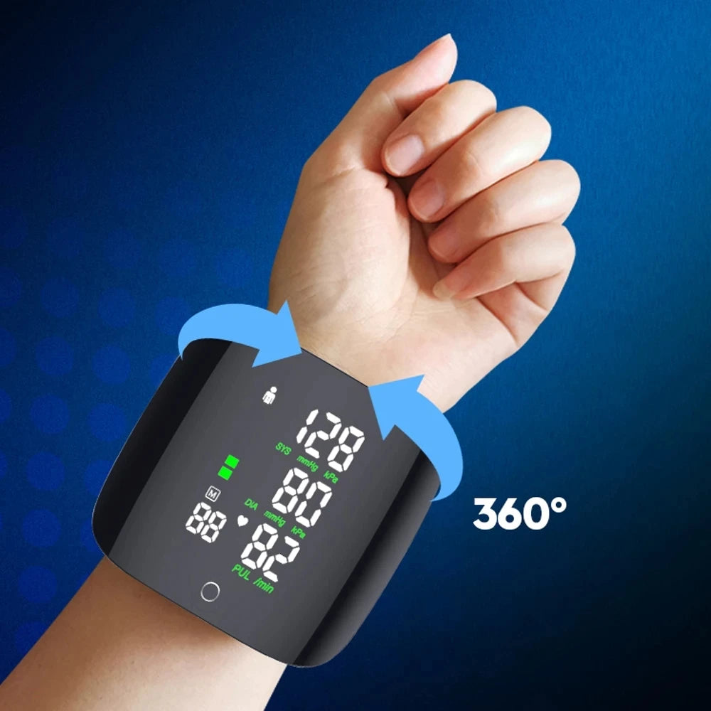 Smart Wrist Sphygmomanometer Touchable Heart Rate Monitor Can Store Data For Two People And Support Voice Broadcast