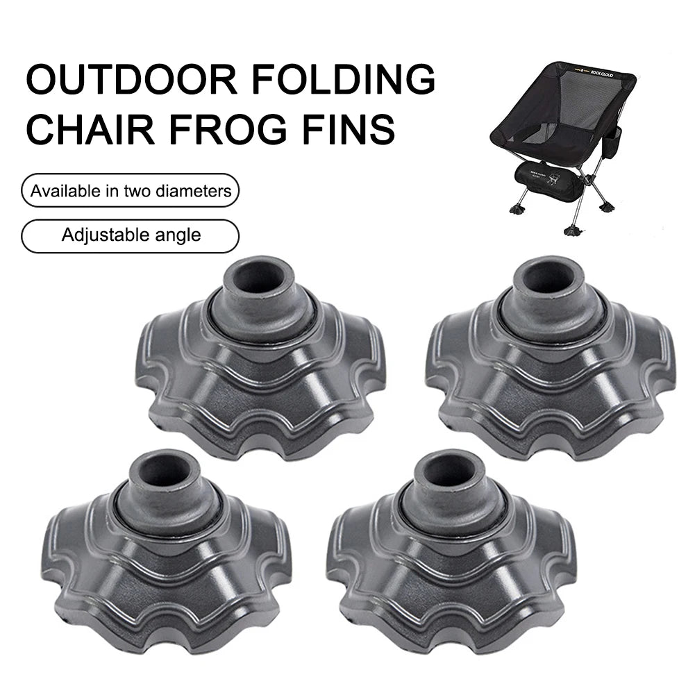 1/4pcs Camping Chair Frog Flippers Adjustable Angle Camping Stool Foot Protectors Wear-resistant Lightweight for Travel Hiking