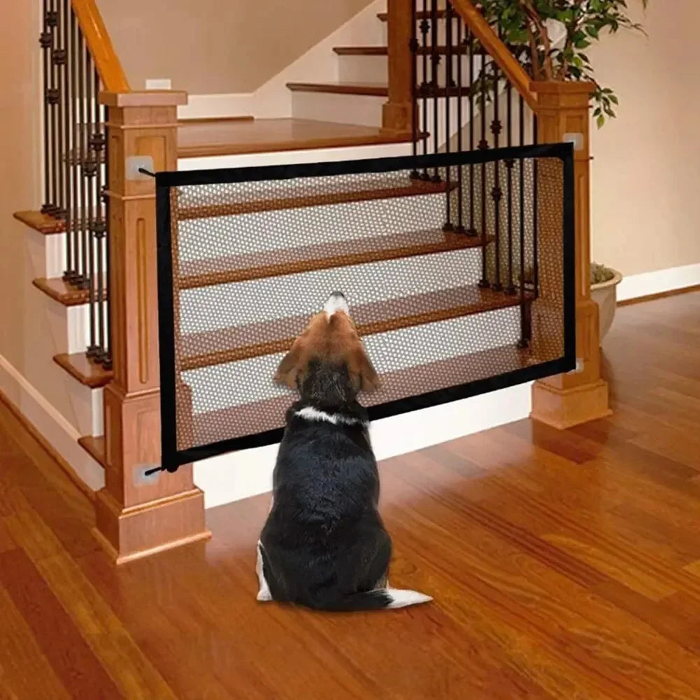 Pet Dog Barrier Fences Pet Isolated Network Stairs Gate New Folding Breathable Mesh Playpen for Dog Safety Fence Pet Dog Fences