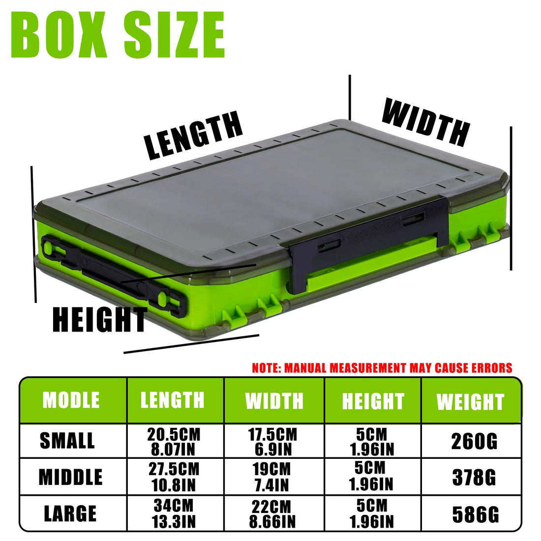 OUYALINE Large Storage Double Sided Lure Hook Boxes  Fishing Tackle Box Lure  Baits Container Storage Case Fishing Accessories