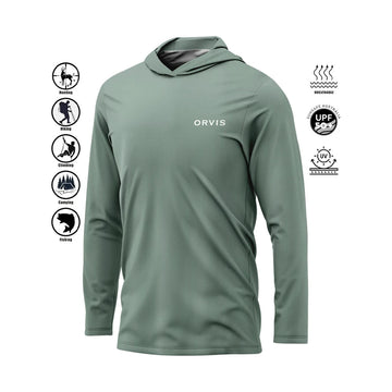 Quick Drying UV Fishing Shirt Thin Breathable Outdoor Hoodie Men's ORVIS Fishing Shirt ORVIS Men's Long Sleeve Performance Shirt