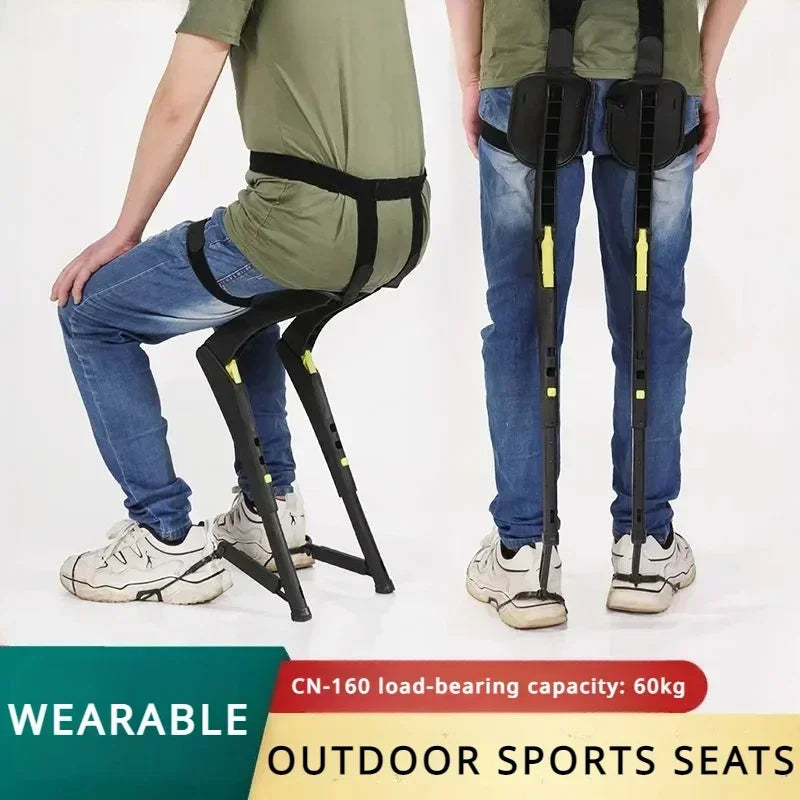 2022 New Exoskeleton Wearable Sports Lightweight Folding Chair Fishing Outdoor Portable Travel Multifunctional Seat Stool