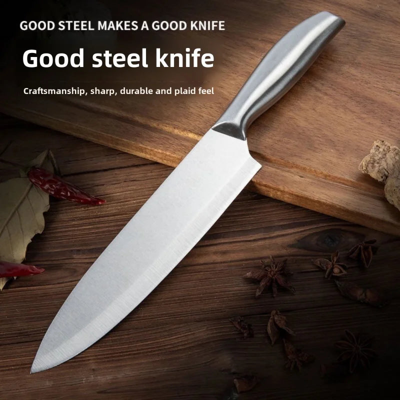 Stainless Steel All-Steel Chef Knife Slicing Knife Household Kitchen Knife Sharp Cleaver All-Steel Fruit Knife