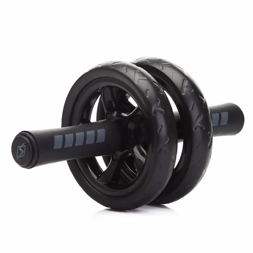 Great-Quality Abs Roller Fitness Equipment 15cm Mute Non-slip Double-Wheel Abdominal Wheel Exercise Ab Work Out Gym Muscle