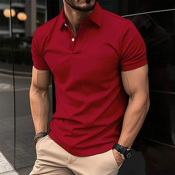 2025 Summer Fashion New Men's Short Sleeve T-Shirt Cool Breathable POLO Shirt business Casual Sweat Absorption Top T-Shirt