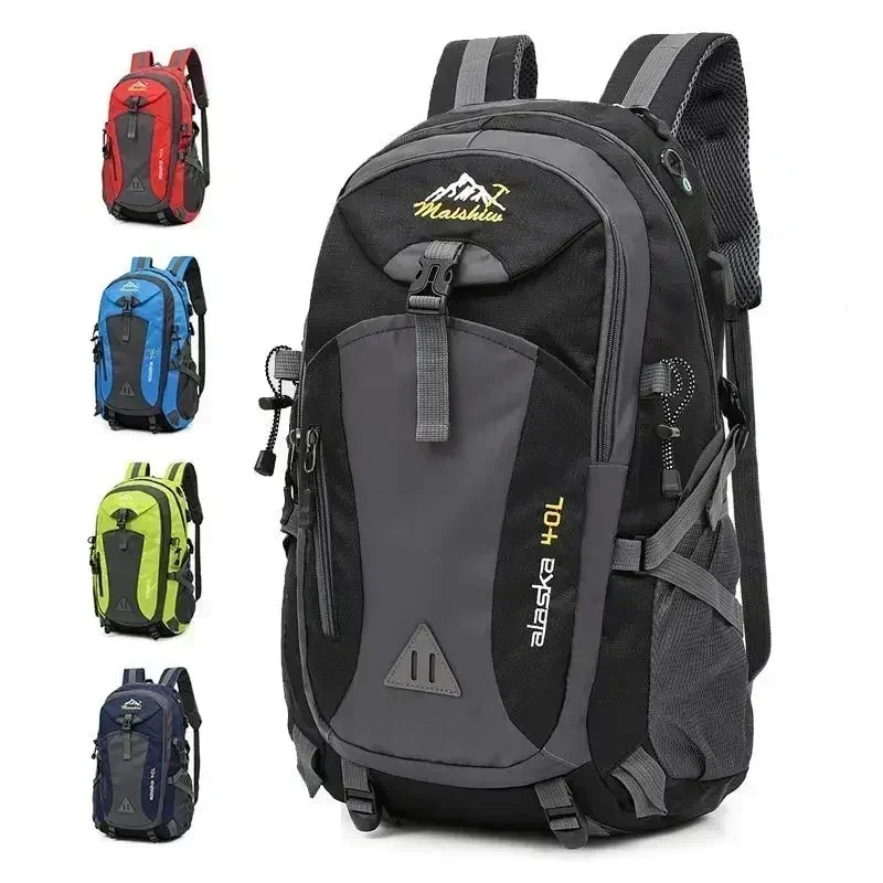 Weysfor 40L Waterproof Men Backpack Travel Pack Sports Bag Pack Outdoor Mountaineering Hiking Climbing Camping Backpack for Male