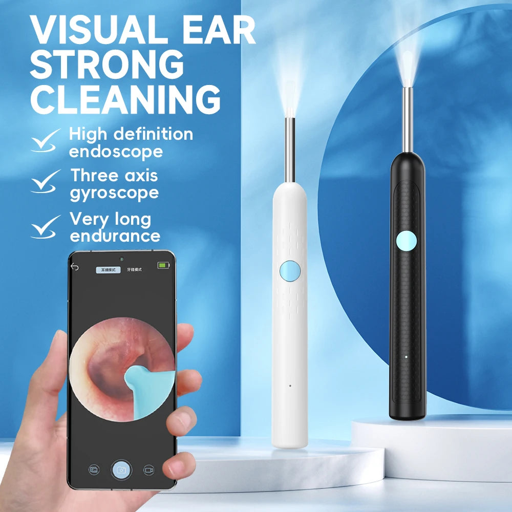 3MP HD Wireless WiFi Ear Pick Otoscope Camera Borescope Luminous Ear Wax Cleaning Teeth Oral Inspection Health Care Ear Cleaner