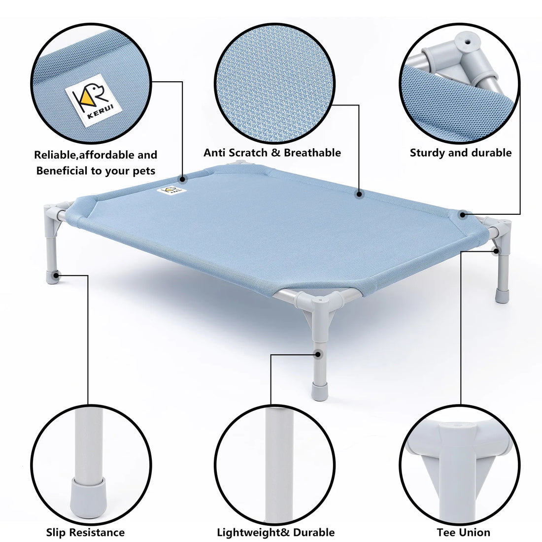 Pet Dog Bed Moisture-proof and Breathable Off The Ground Bed Detachable Washable Elevated Bed for Large Medium Dog Dog Bed