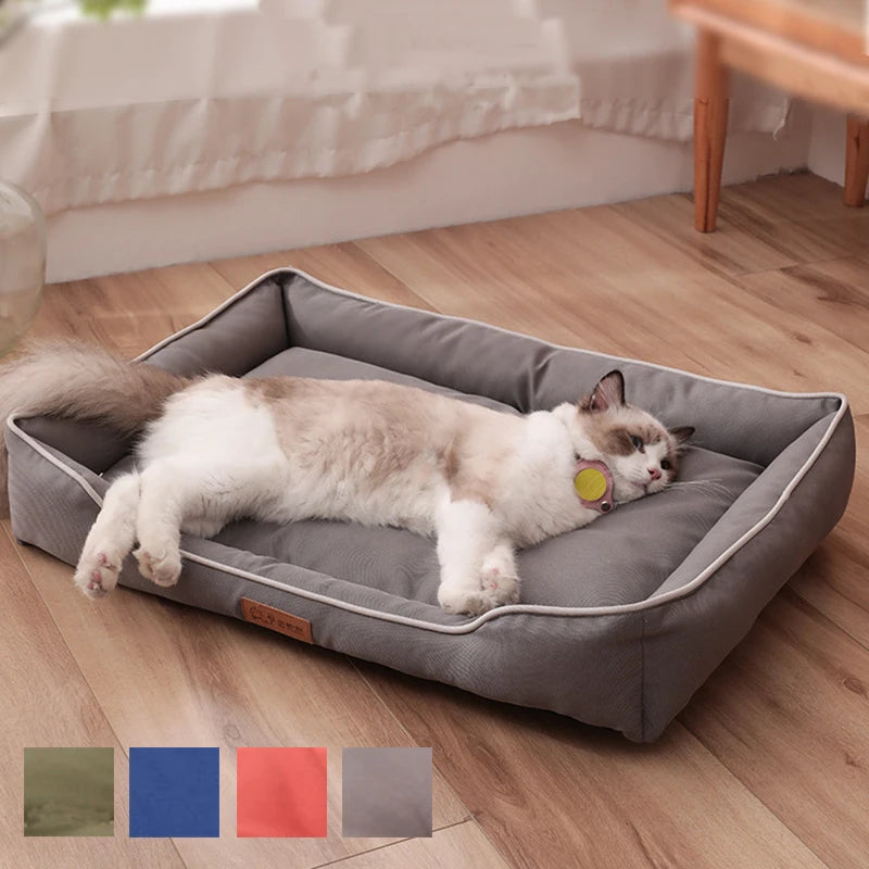 Four Season Square Dog Bed for Large Dog Mattress Bite-resistant Cat Bed Soft Thickened Dog Bed Waterproof Sofa Pet House