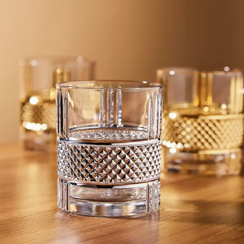 Different Glass Cups Whiskey Glass Engraved Cup Old Fashioned Whiskey Glasses Classical Glass Drinking Gift for Scotch Lovers